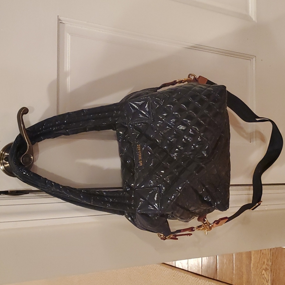 Mz Wallace Navy Blue Sutton Patten Quilted Bag